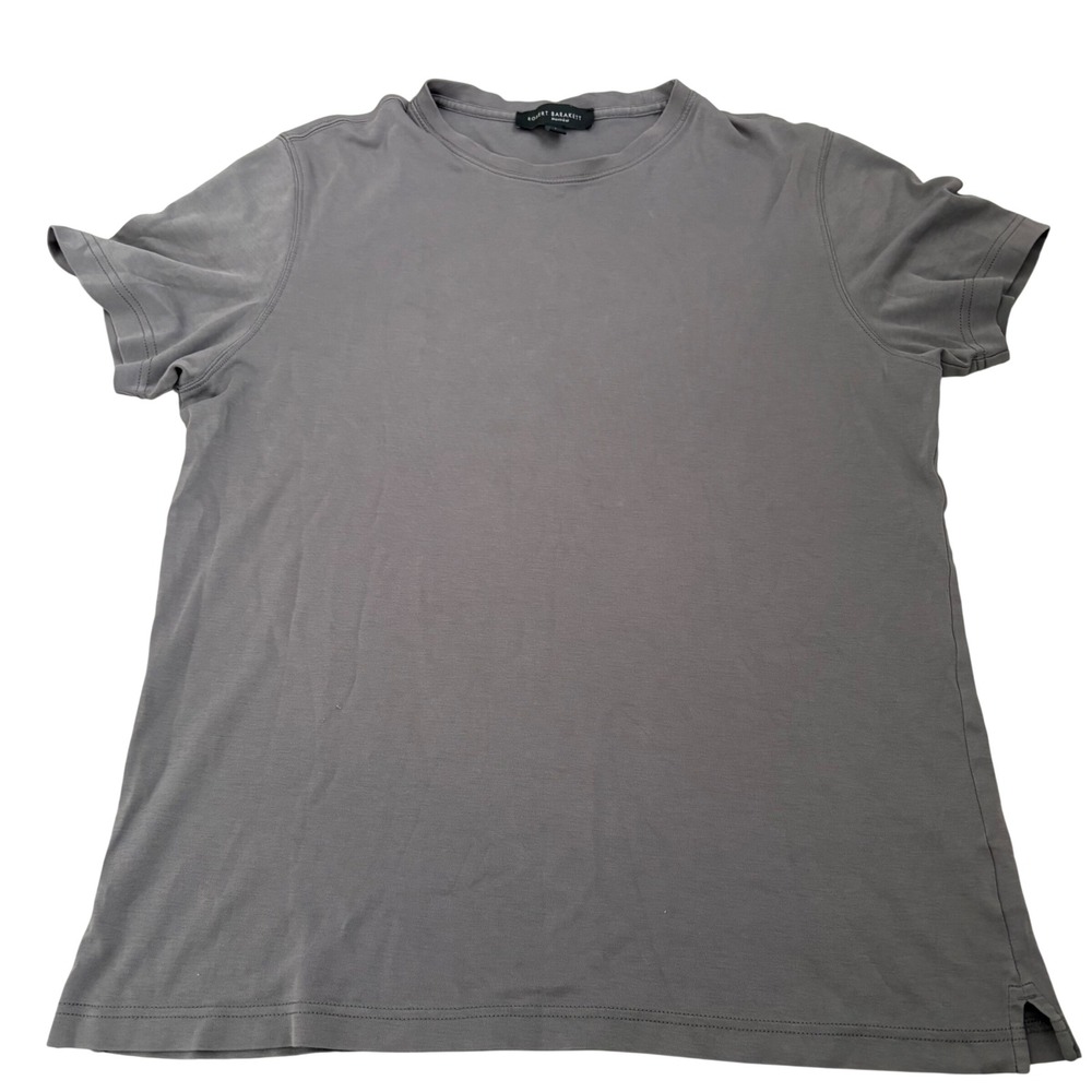 Robert Barakett Mens Gray Pima Cotton Short Sleeve Crew Neck T-Shirt Size M